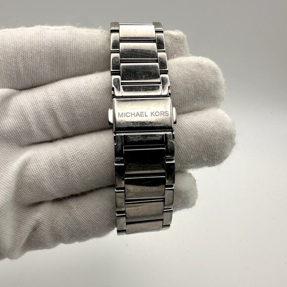 Michael Kors MK5353 Silver-Tone Crystal Bezel Chronograph Quartz Watch main image 8